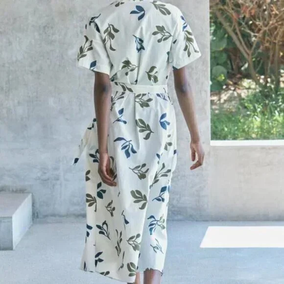 ZARA PRINTED POPLIN DRESS ZW COLLECTION - Picture 4 of 6